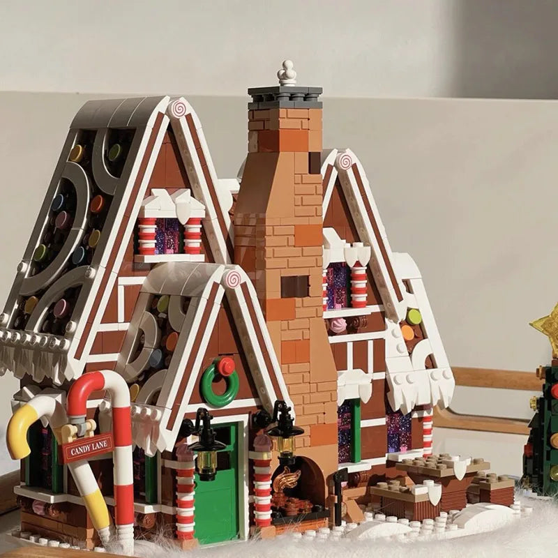 Santa Claus Gingerbread House Building Blocks - Image 1