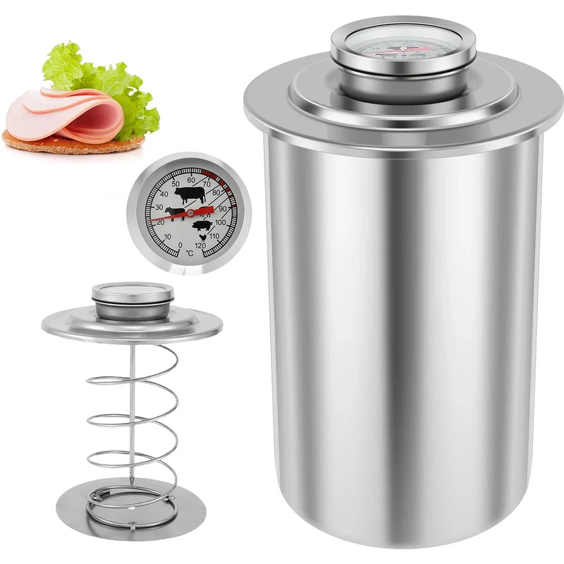Stainless Steel Ham Maker with Thermometer - Image 1