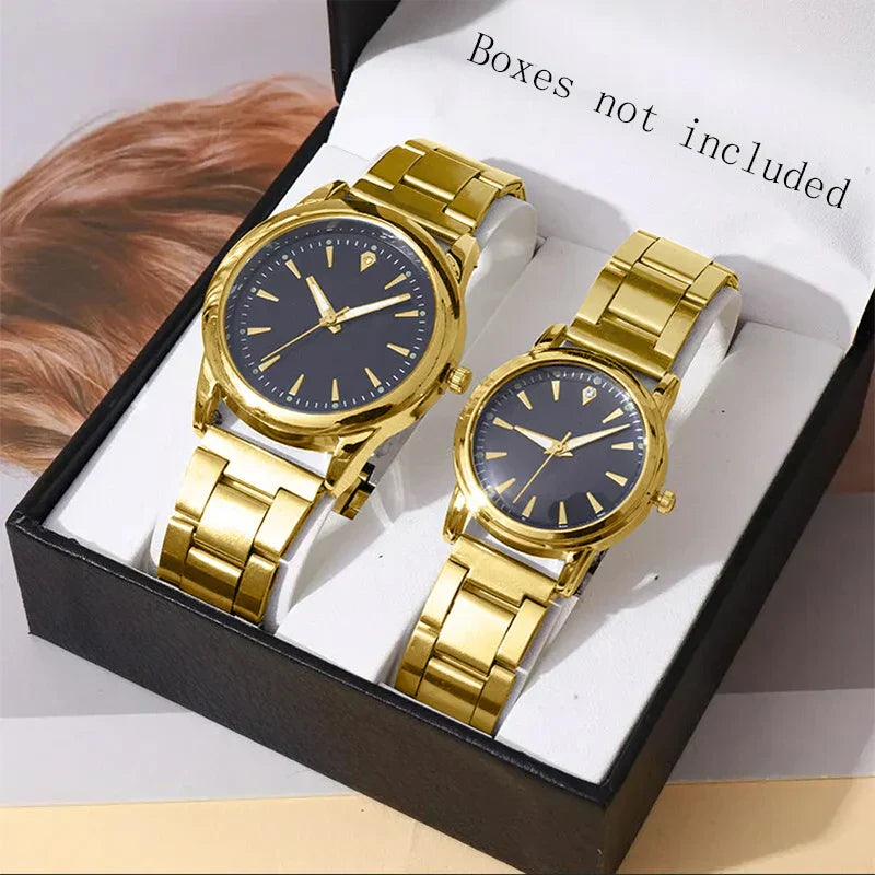 Couple Quartz Gold Watches Set - Image 1