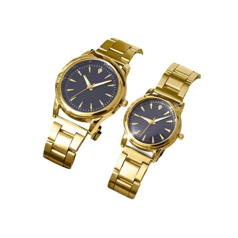 Couple Quartz Gold Watches Set - Image 2