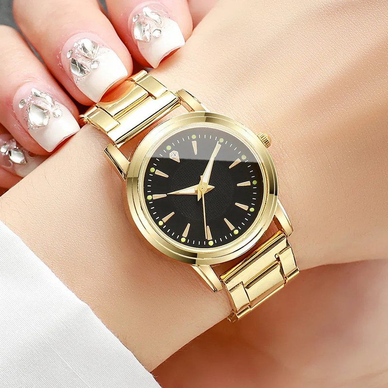 Couple Quartz Gold Watches Set - Image 4