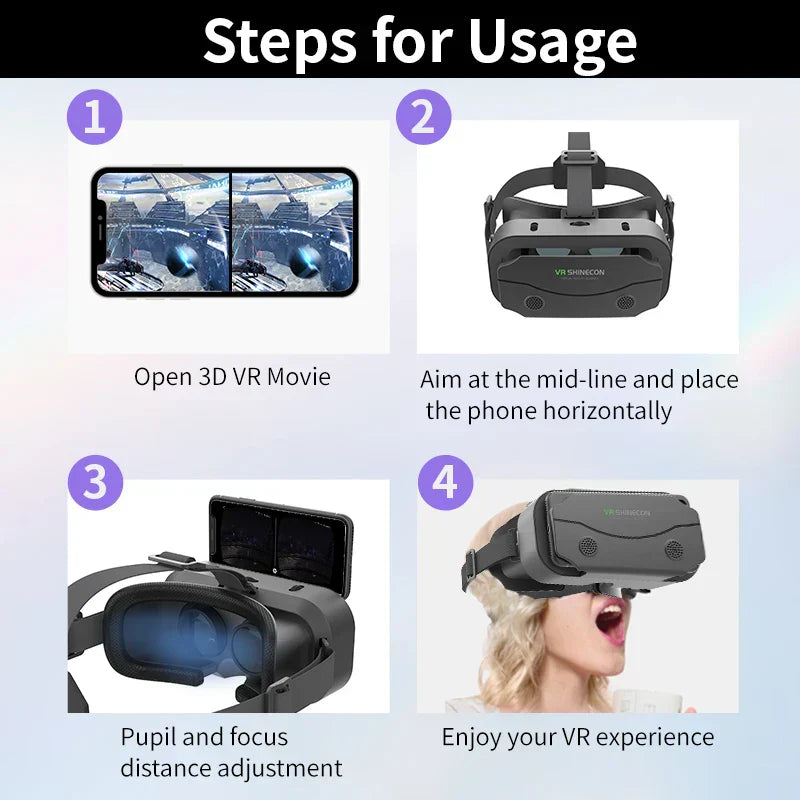 3D Vr Glasses With Smart Goggles For Smartphones - Image 4