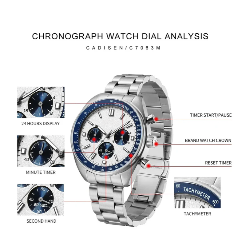 Mens Quartz Chronograph Business Watch - Image 2