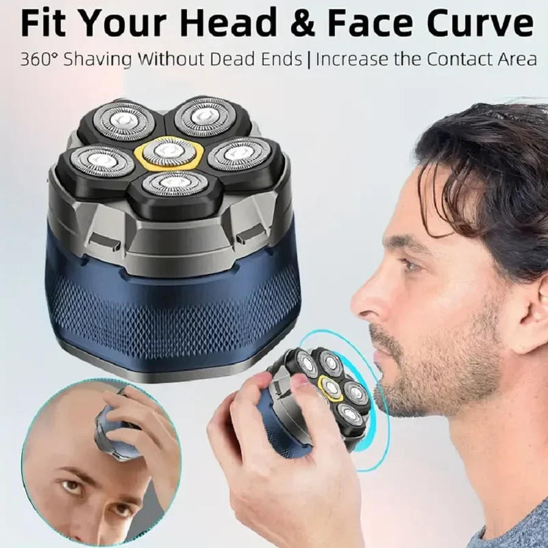 6D Electric Head And Face Shaver Rechargeable - Image 1