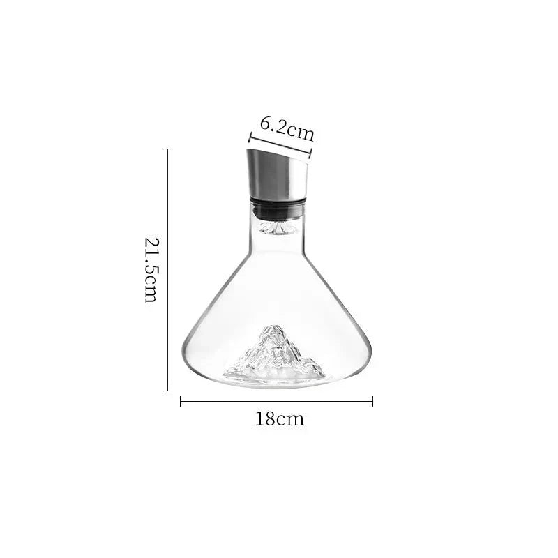 1500ML Iceberg Crystal Decanter Handmade Lead-Free Glass Wine - Image 2