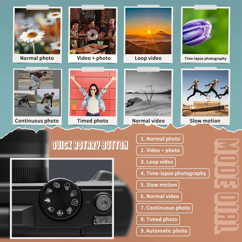 4K Digital Camera for Photography 64MP Vlogging Black - Image 4