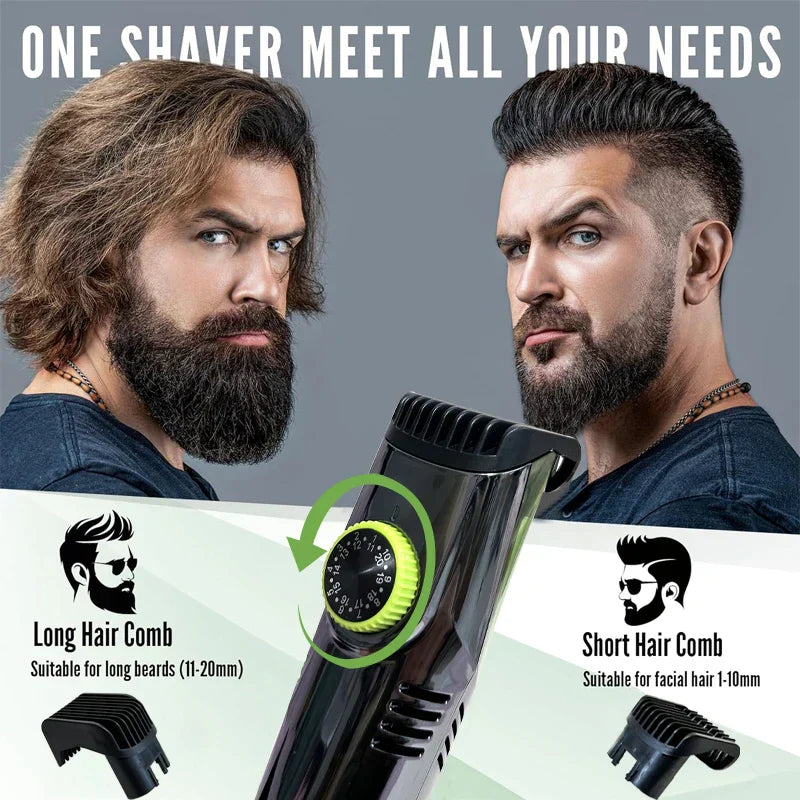 Cordless Beard Trimmer & Electric Shaver 20 Trim Settings - Image 1