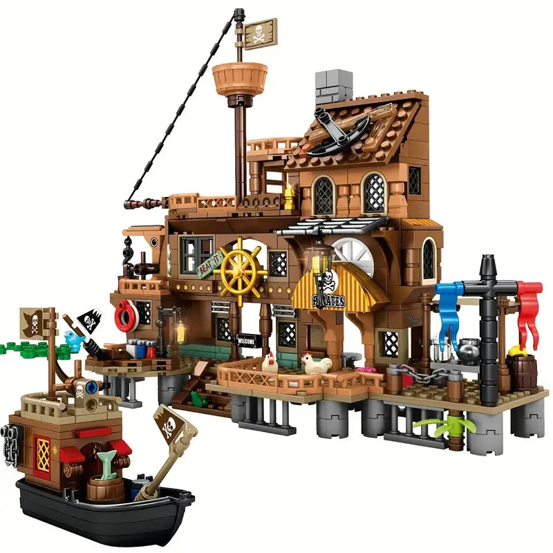Pirate Island Fortress Building Blocks Set - Image 1