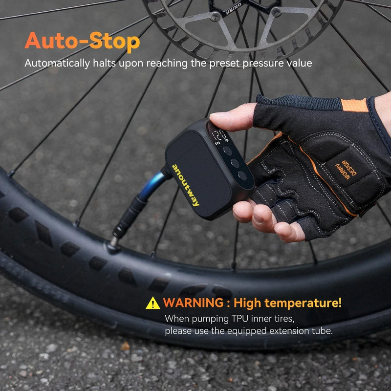 Pro Mini Electric Bike Pump Cordless Tire Inflator - Image 2