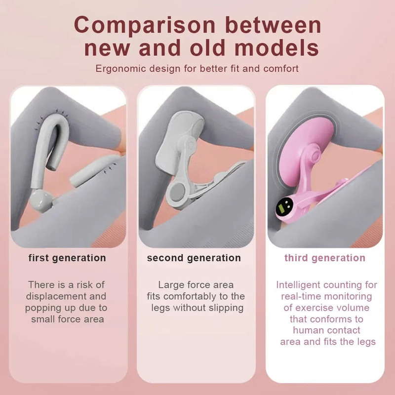 Smart Counting Pelvic Floor Thigh Trainer Recovery Pink - Image 4