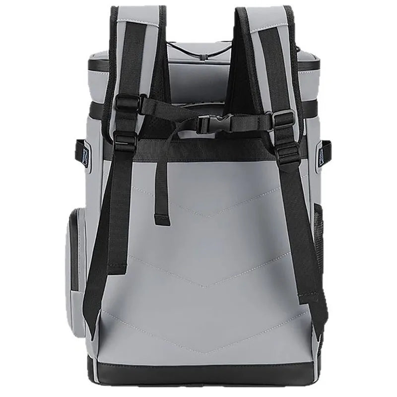 30L Camping Insulated Backpack Hot Cold Storage Gray - Image 1