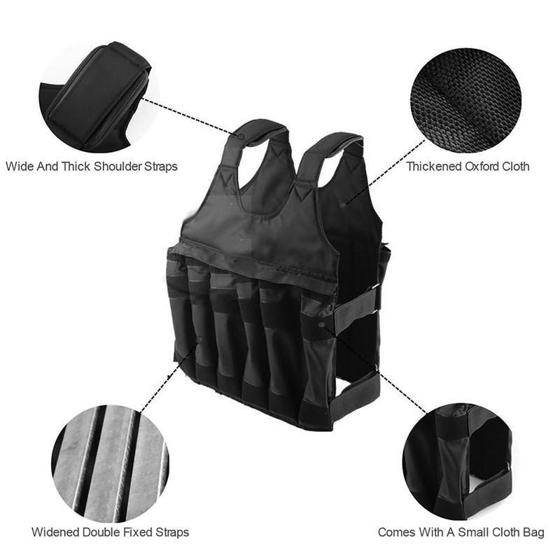 Adjustable 50Kg Weighted Vest For Fitness Training - Image 1