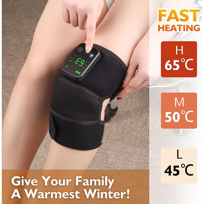 Cordless Heating Knee Pad With Massage Function - Black - Image 1