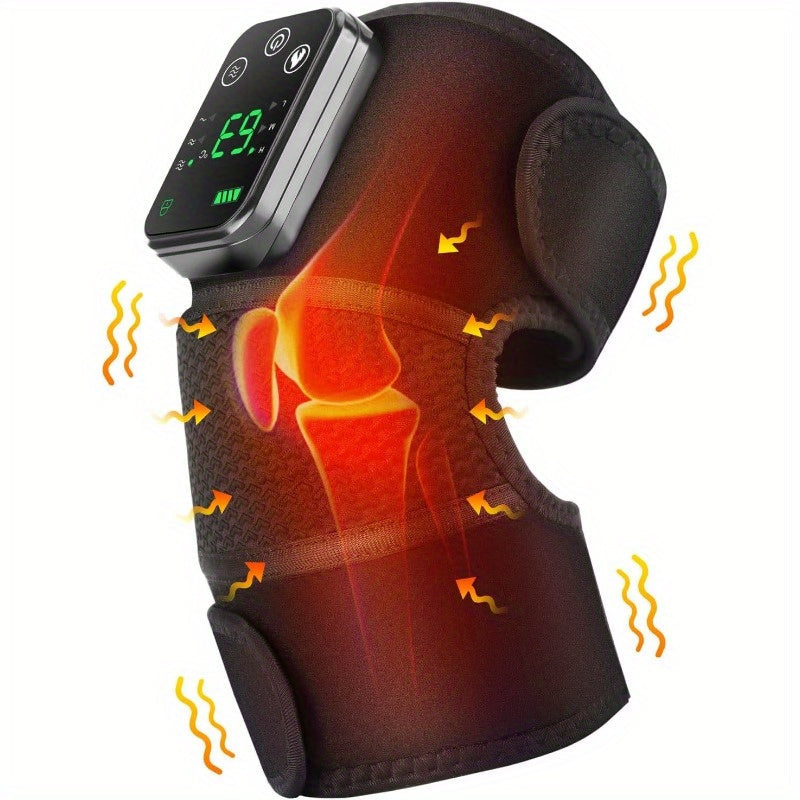Cordless Heating Knee Pad With Massage Function - Black - Image 6