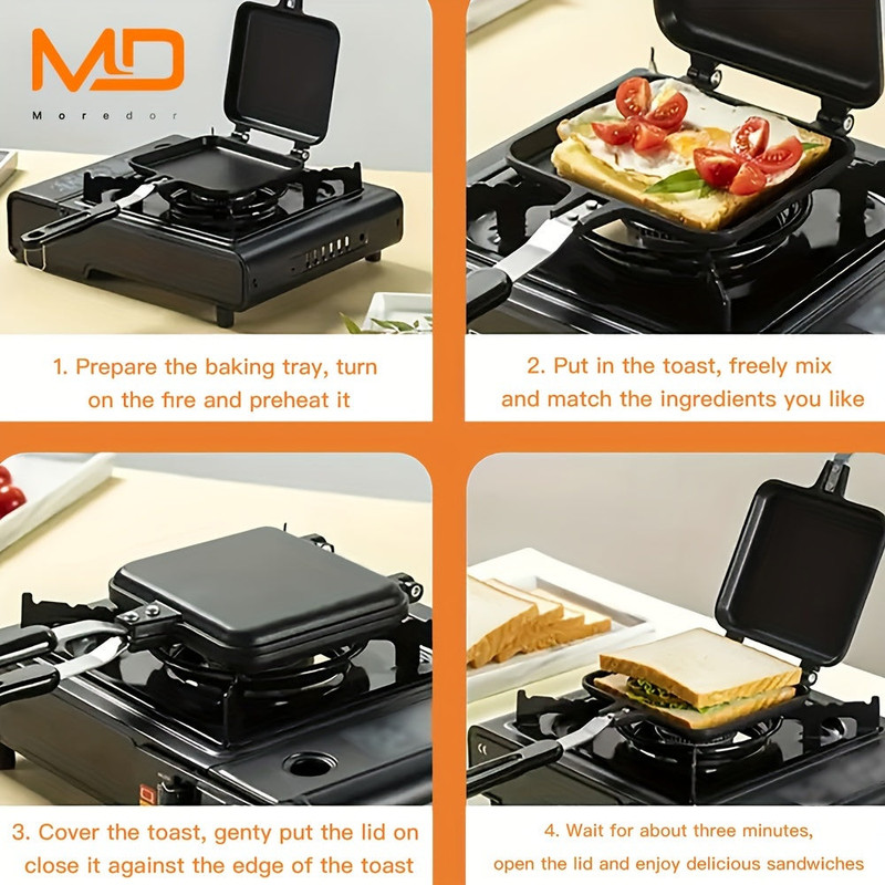 Non-Stick Double-Sided Sandwich & Omelette Maker - Image 3