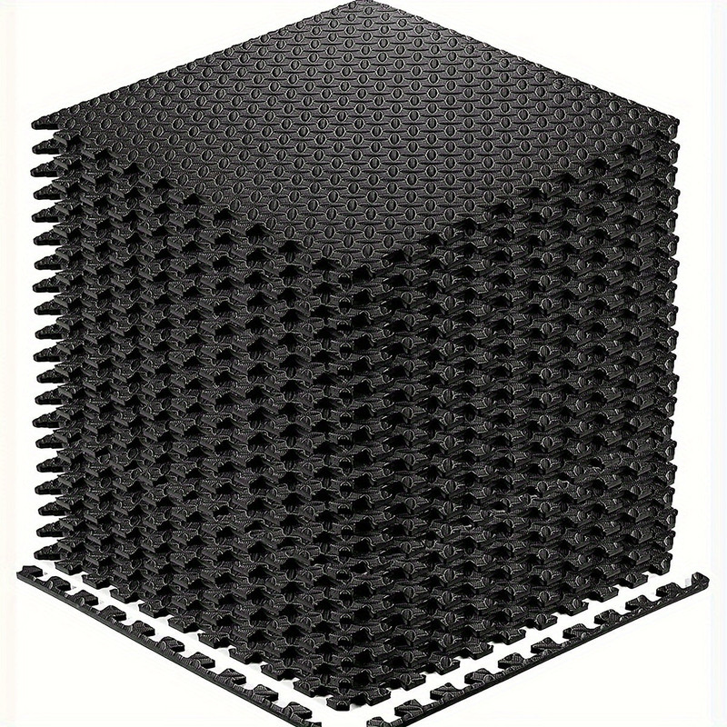 Interlocking Black EVA Fitness Mats Set (20pcs) - Image 1