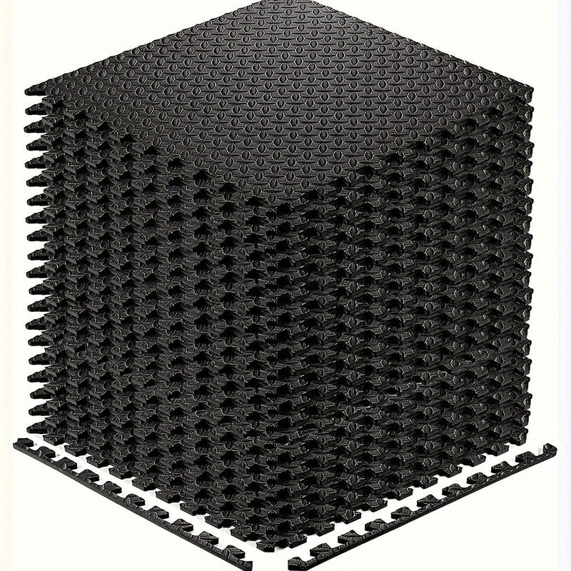 Interlocking Black EVA Fitness Mats Set (20pcs) - Image 3