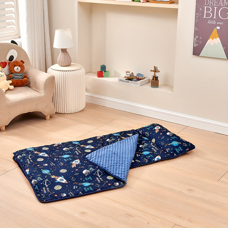 Rocket Pattern Nap Mat for Kids Travel & Daycare - Image 4