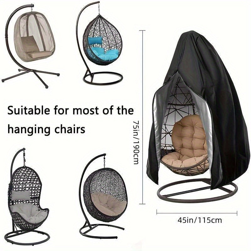 Heavy-Duty Hanging Egg Chair Cover with Zipper Closure - Image 1