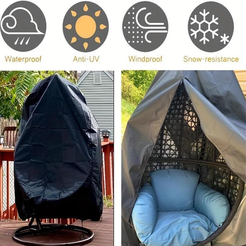 Heavy-Duty Hanging Egg Chair Cover with Zipper Closure - Image 2