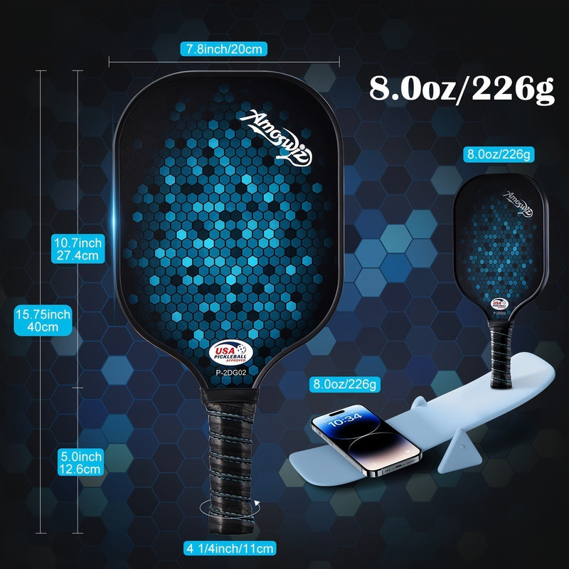 Pickleball Paddle Set 4-Pack Fiberglass Beginners - Image 3