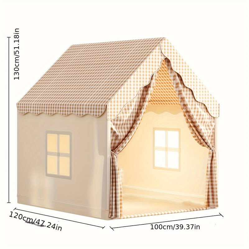 Kids Castle Play Tent Indoor Pretend Playhouse - Image 1