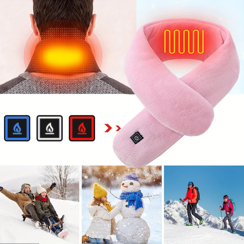 Scarf with USB Heated Winter Neck Warmer - Image 3