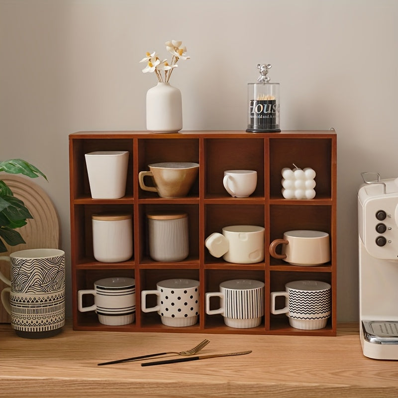 Wood Storage Box & Cup Organizer - Image 1