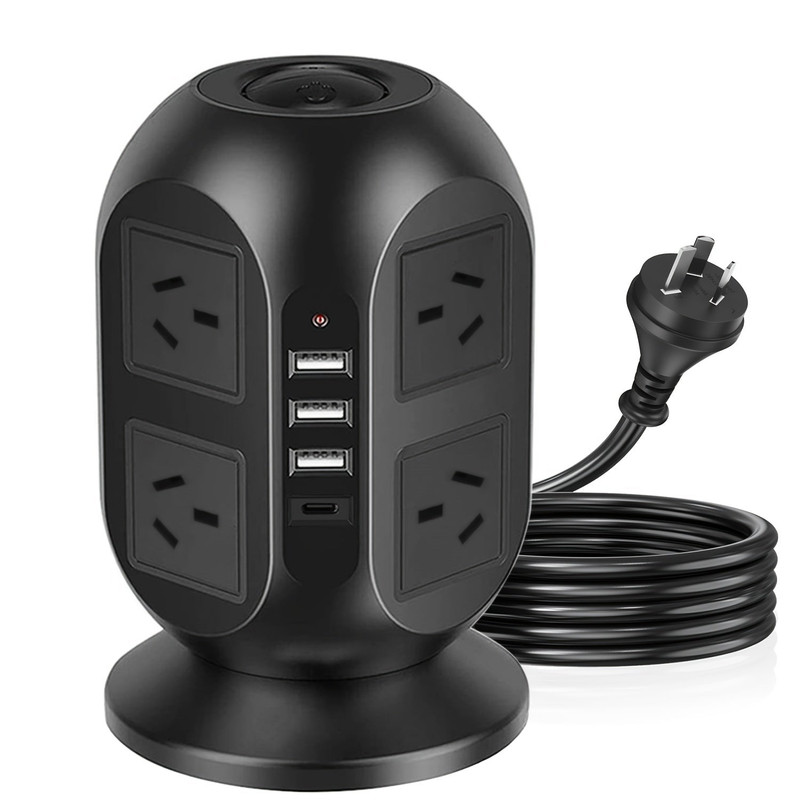 12-in-1 Tower Power Strip with USB - Image 3
