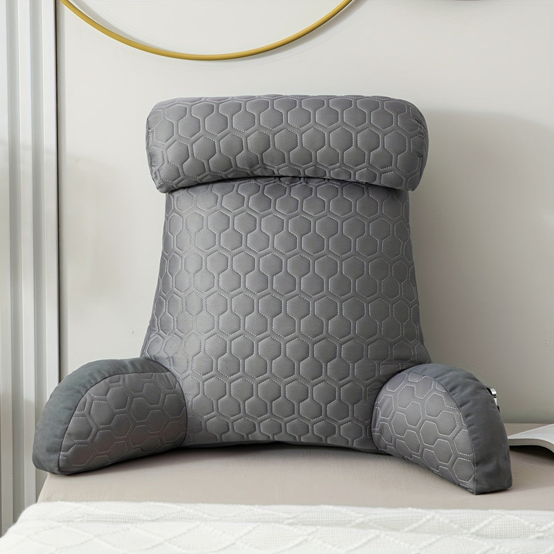 Cool Latex Reading Pillow with Armrests & Pockets - Image 1