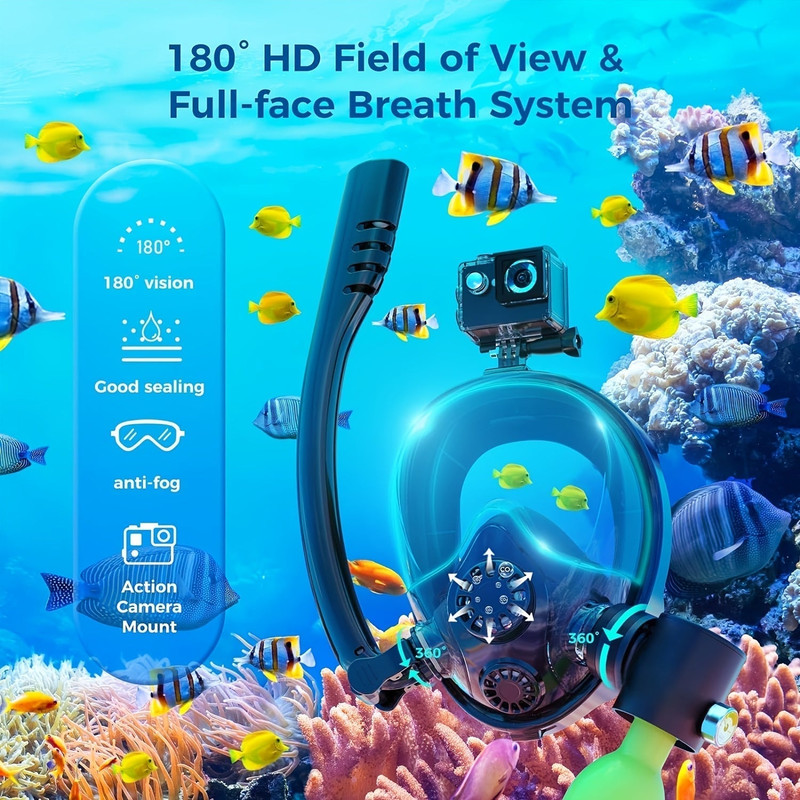 Diving Set with 0.5L Tank and Camera Mount - Image 1