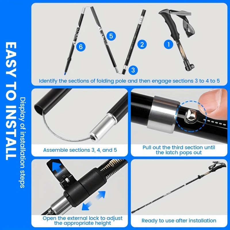 Aluminum Trekking Poles for Hiking - Image 1