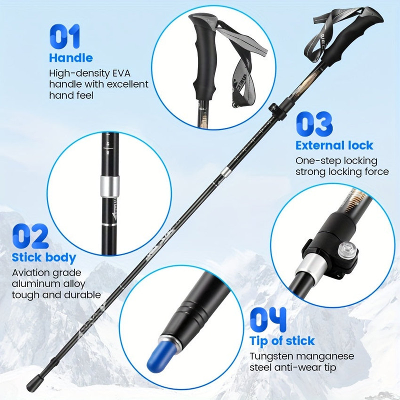 Aluminum Trekking Poles for Hiking - Image 4