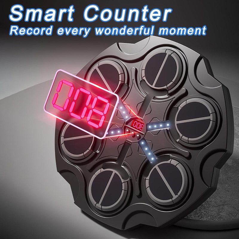 Wall-Mounted Smart Boxing Game with LED & Gloves - Image 1