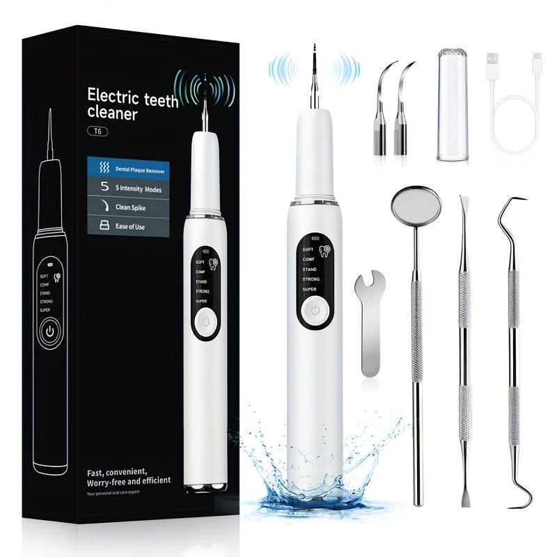 Electric Tooth Cleaner Rechargeable with LED & 5 Modes - Image 1