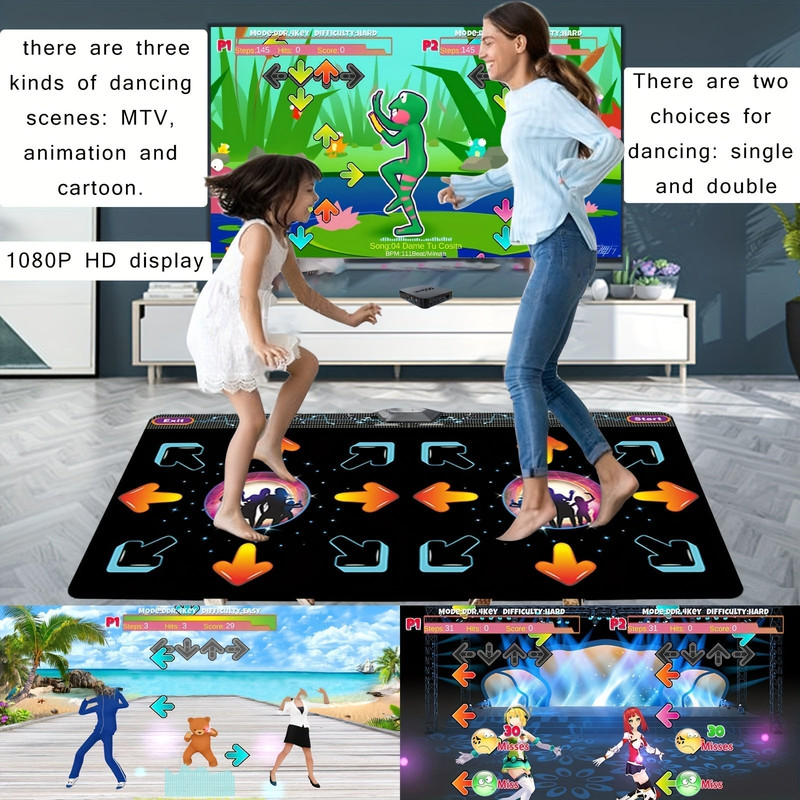 2-Player Dance Mat Game with Motion Sensor - Image 1