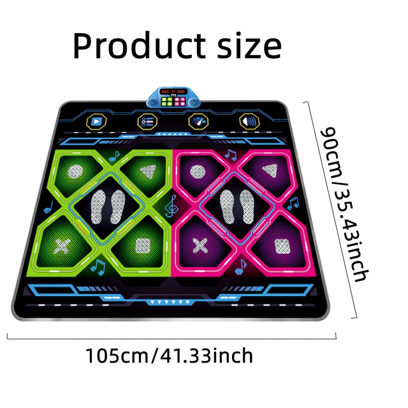 Double Dance Pad LED Rhythm Game Mat - Image 1