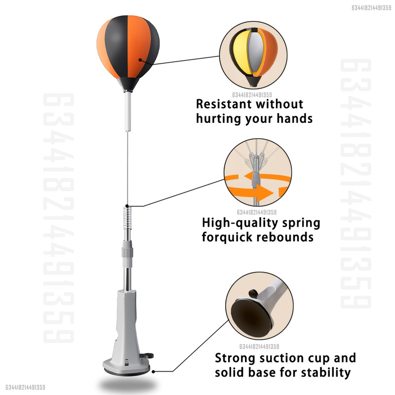 Inflatable Boxing Reflex Bag Adjustable Height Training - Image 2