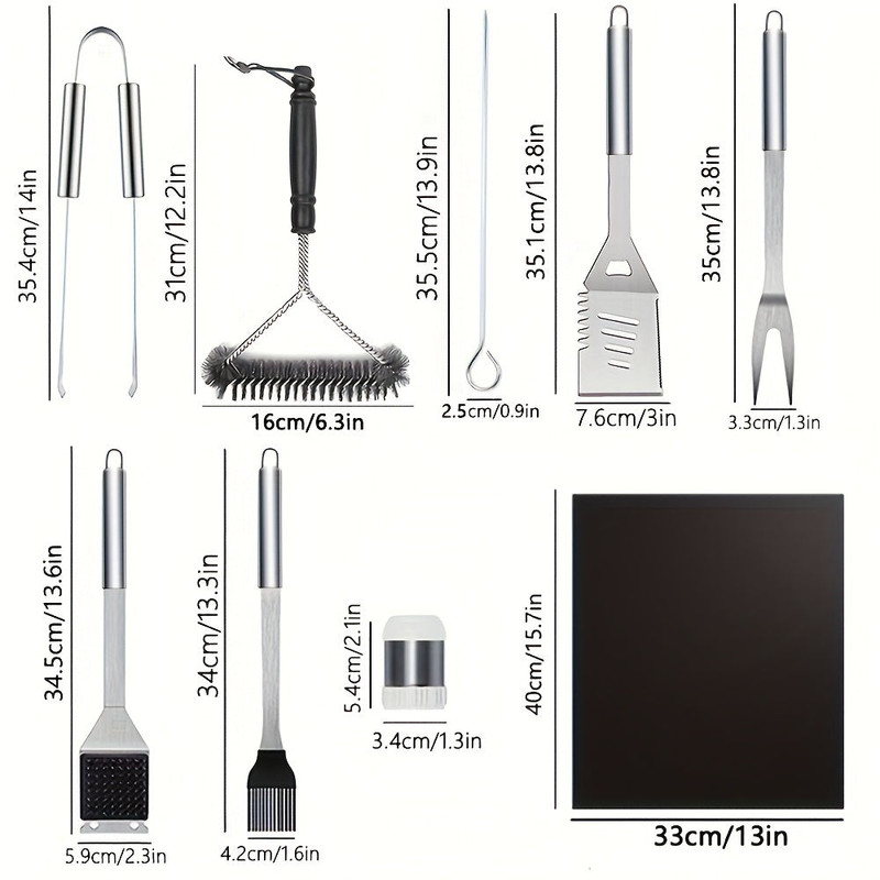 BBQ Grill Accessories Set (17pcs) - Image 5