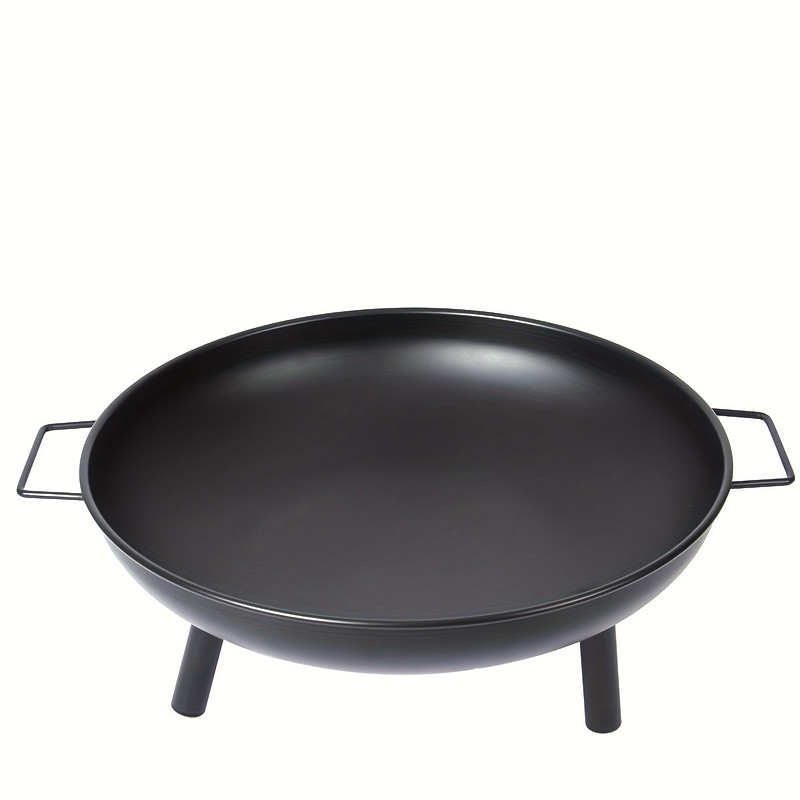 Outdoor Metal Fire Pit Bowl with Handles & Legs - Image 2