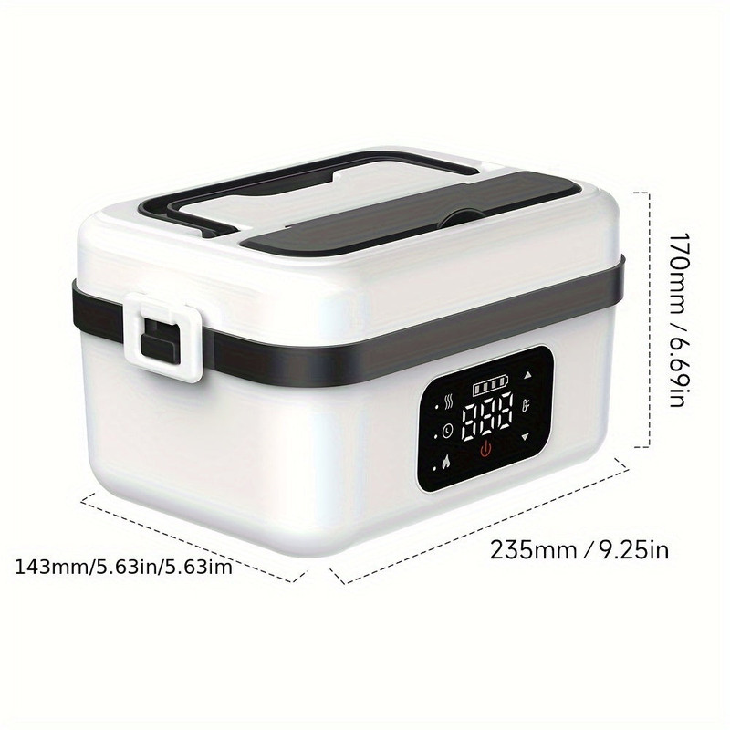 Electric Heated Lunch Box USB Rechargeable 1000ml - Image 1