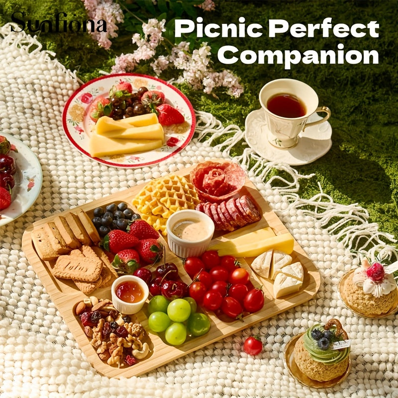 Bamboo Cheese Tray with Acrylic Lid - Image 1