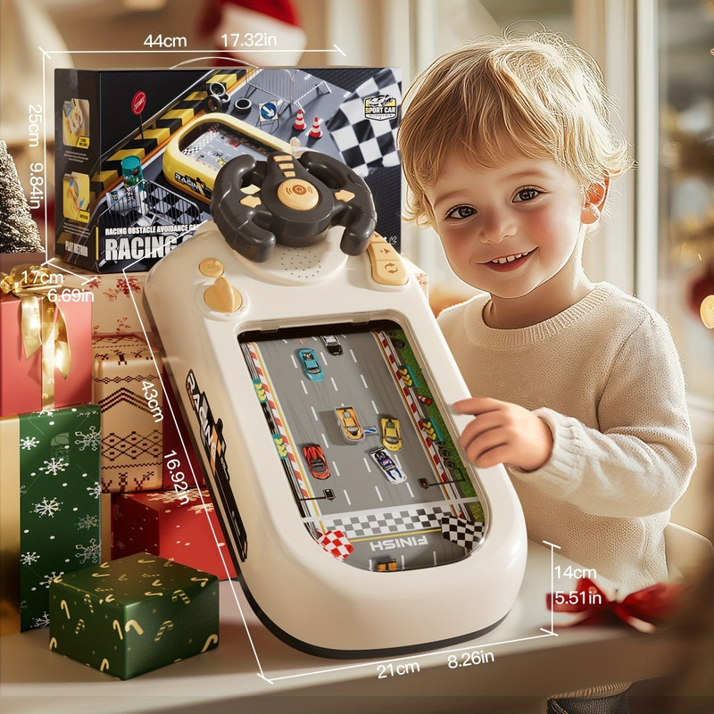 Racing Steering Wheel Toy for Kids Interactive Play - Image 1