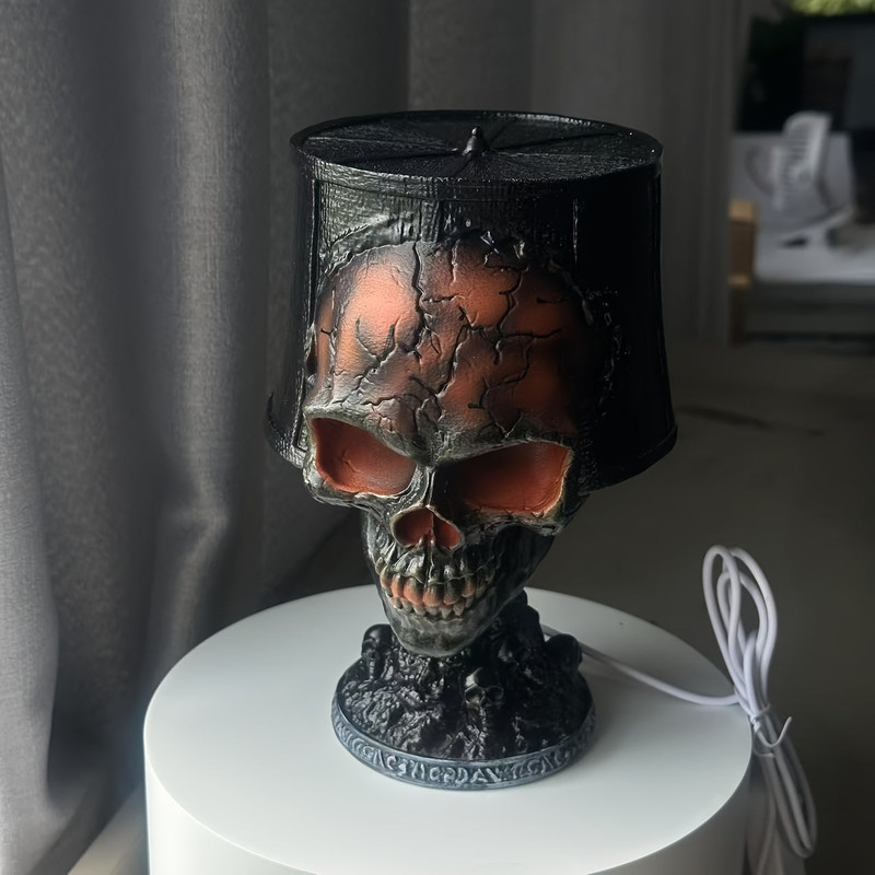 Lava Skull Lamp USB Halloween Night Light - Image 5