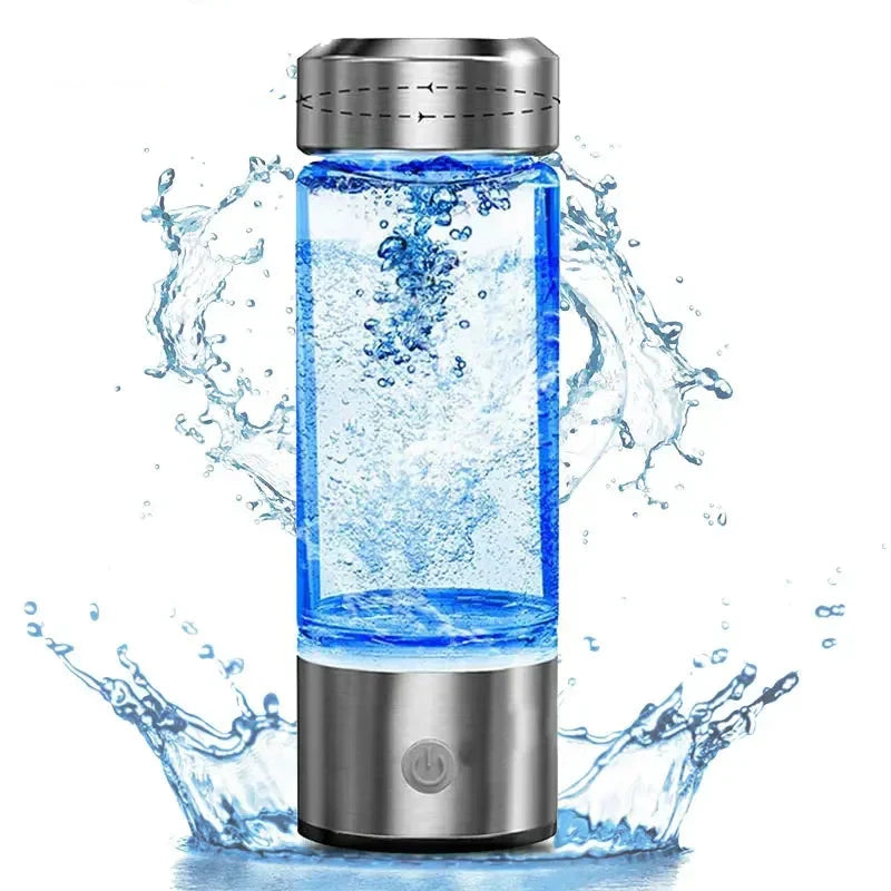Portable Electric Hydrogen Water Bottle Silver - Image 2