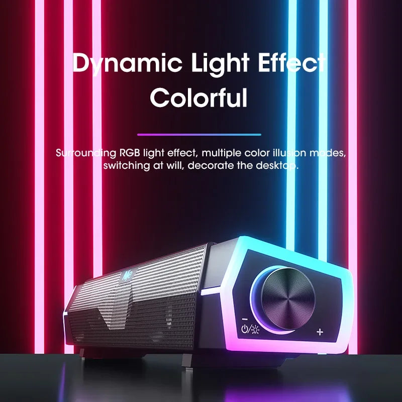 Computer Bluetooth RGB Light Speaker Black - Image 1