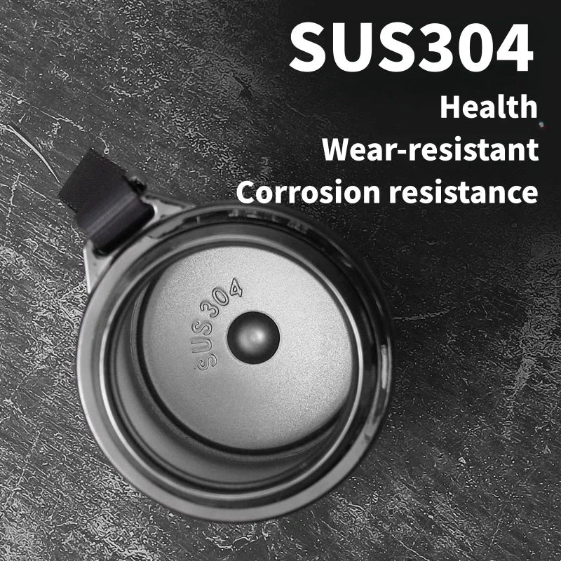 1L Thermos Bottle with LED Temperature Display Black - Image 2