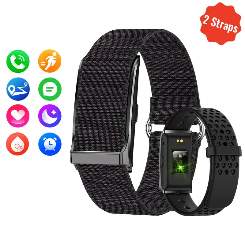 Smart Fitness Bracelet with 24H Heart Rate Black - Image 1