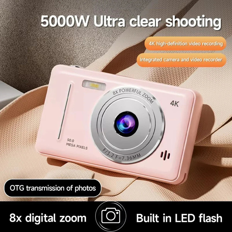 Retro Pocket Digital Camera Pink - Image 2