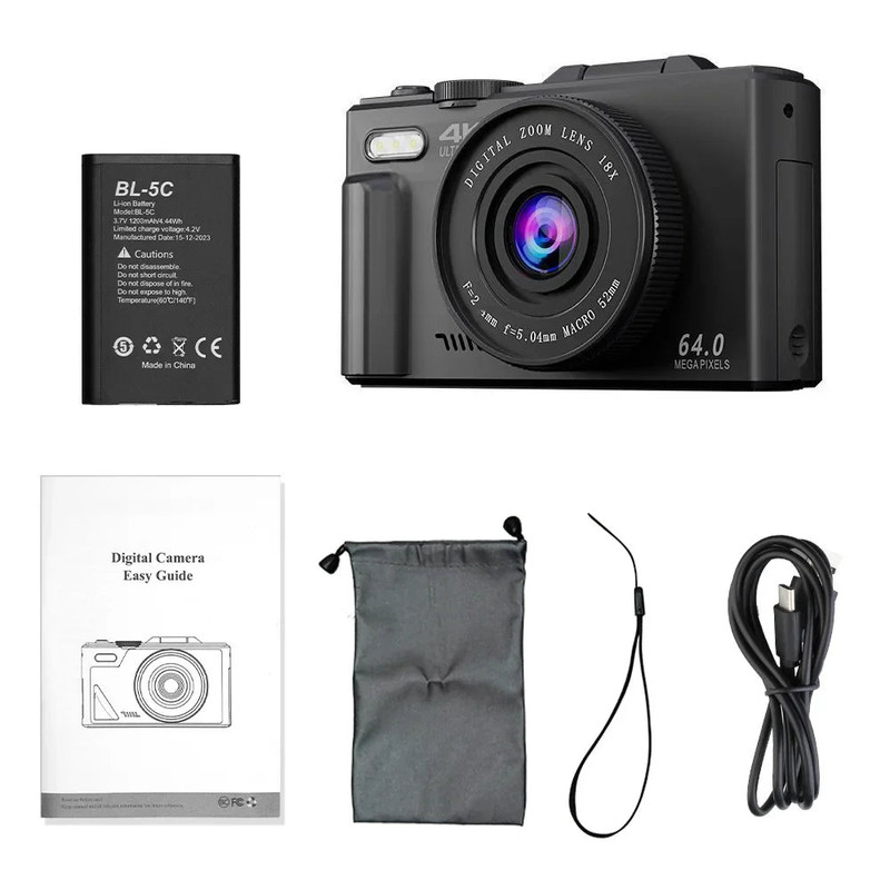 Digital Camera with Zoom Autofocus Black - Image 7